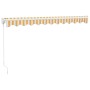 Toldo retráctil aluminio y tela blanco y amarillo 3x2,5 m by , Awnings - Ref: Foro24-3154431, Price: 195,49 €, Discount: %