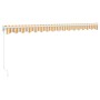 Toldo retráctil aluminio y tela amarillo y blanco 4x3 m von , Markisen - Ref: Foro24-3154433, Preis: 260,69 €, Rabatt: %