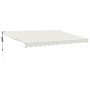 Toldo retráctil automático color crema 4x3 m