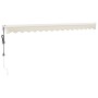 Toldo retráctil automático color crema 4x3 m
