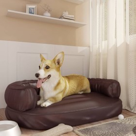 Cama para perros de espuma cuero sintético marrón 88x65 cm von , Betten für Hunde - Ref: Foro24-171321, Preis: 87,81 €, Rabat...