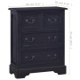 Cajonera de madera maciza de caoba negro claro café by , Drawers - Ref: Foro24-288835, Price: 193,59 €, Discount: %