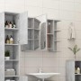 Armario de espejo de baño contrachapada gris 80x20,5x64 cm von , Badezimmerwaschtische - Ref: Foro24-802610, Preis: 89,50 €, ...
