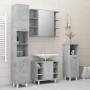 Armario de espejo de baño contrachapada gris 80x20,5x64 cm de , Tocadores de baño - Ref: Foro24-802610, Precio: 91,22 €