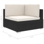 Asiento seccional de esquina con cojines 1 uds ratán PE negro von , Modulare Sofas für den Außenbereich - Ref: Foro24-46798, ...