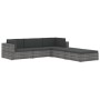 Asiento seccional de esquina con cojines 1 uds ratán PE negro von , Modulare Sofas für den Außenbereich - Ref: Foro24-46798, ...