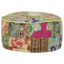 Puf redondo de pachtwork algodón hecho a mano 40x20 cm verde by , Ottomans - Ref: Foro24-246573, Price: 57,86 €, Discount: %