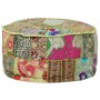 Puf redondo de pachtwork algodón hecho a mano 40x20 cm verde by , Ottomans - Ref: Foro24-246573, Price: 57,86 €, Discount: %