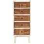 Cajonera de madera maciza reciclada 45x30x105 cm von , Schließfächer und Lagerschränke - Ref: Foro24-286537, Preis: 270,23 €,...