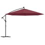 Sombrilla de jardín voladiza con luces LED rojo burdeos 350 cm von , Sonnenschirme - Ref: Foro24-313782, Preis: 140,03 €, Rab...