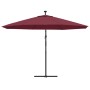 Sombrilla de jardín voladiza con luces LED rojo burdeos 350 cm von , Sonnenschirme - Ref: Foro24-313782, Preis: 140,03 €, Rab...