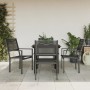 Juego de comedor para jardín 5 piezas acero y textilene negro by , Garden sets - Ref: Foro24-3200727, Price: 282,06 €, Discou...