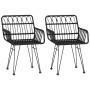 Juego de comedor de jardín 3 piezas ratán sintético negro by , Garden sets - Ref: Foro24-3157866, Price: 222,80 €, Discount: %