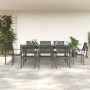 Juego de comedor para jardín 9 piezas acero y textilene negro by , Garden sets - Ref: Foro24-3200725, Price: 644,82 €, Discou...