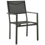 Juego de comedor para jardín 9 piezas acero y textilene negro by , Garden sets - Ref: Foro24-3200725, Price: 644,82 €, Discou...