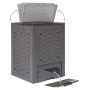 Compostador de jardín 2 uds plástico ratán 60x60x83 cm 600 L de , Compostadores - Ref: Foro24-278917, Precio: 139,45 €, Descu...