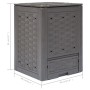 Compostador de jardín 2 uds plástico ratán 60x60x83 cm 600 L de , Compostadores - Ref: Foro24-278917, Precio: 139,45 €, Descu...