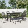 Juego de comedor para jardín 7 piezas ratán PVC negro by , Garden sets - Ref: Foro24-3156573, Price: 453,70 €, Discount: %