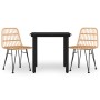 Juego de comedor de jardín 3 piezas ratán sintético by , Garden sets - Ref: Foro24-3157887, Price: 240,78 €, Discount: %
