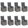 Juego de comedor para jardín 9 piezas gris de vidaXL, Conjuntos de jardín - Ref: Foro24-3067904, Precio: 1,00 €, Descuento: %