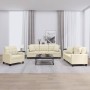 Juego de sofás con cojines 3 piezas cuero sintético color crema von , Sofas - Ref: Foro24-3201349, Preis: 641,93 €, Rabatt: %