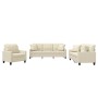 Juego de sofás con cojines 3 piezas cuero sintético color crema von , Sofas - Ref: Foro24-3201349, Preis: 641,93 €, Rabatt: %