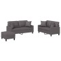 Juego de sofás con cojines 3 piezas cuero sintético gris by , Sofas - Ref: Foro24-3201375, Price: 462,14 €, Discount: %