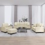 Juego de sofás con cojines 4 piezas cuero sintético color crema von , Sofas - Ref: Foro24-3201354, Preis: 657,19 €, Rabatt: %