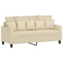 Juego de sofás con cojines 3 piezas tela crema von , Sofas - Ref: Foro24-3201658, Preis: 505,08 €, Rabatt: %