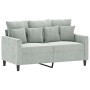 Juego de sofás con cojines 2 piezas terciopelo gris claro by , Sofas - Ref: Foro24-3201700, Price: 425,54 €, Discount: %
