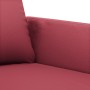 Juego de sofás con cojines 3 piezas cuero sintético rojo tinto by , Sofas - Ref: Foro24-3201768, Price: 488,25 €, Discount: %
