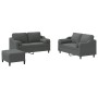 Juego de sofás con cojines 3 piezas tela gris oscuro von , Sofas - Ref: Foro24-3201827, Preis: 489,59 €, Rabatt: %