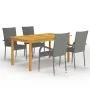 5-piece gray garden dining set by vidaXL, Garden sets - Ref: Foro24-3067785, Price: 338,78 €, Discount: %