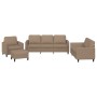Juego de sofás con cojines 4 piezas cuero sintético capuchino by , Sofas - Ref: Foro24-3201749, Price: 627,26 €, Discount: %