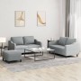 Juego de sofás con cojines 3 piezas tela gris claro by , Sofas - Ref: Foro24-3201810, Price: 470,27 €, Discount: %