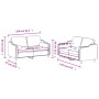 Juego de sofás con cojines 2 piezas tela gris oscuro by , Sofas - Ref: Foro24-3201819, Price: 431,00 €, Discount: %