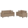 Juego de sofás con cojines 2 piezas cuero sintético capuchino de , Sofás - Ref: Foro24-3202376, Precio: 493,95 €, Descuento: %