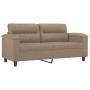 Juego de sofás con cojines 2 piezas cuero sintético capuchino de , Sofás - Ref: Foro24-3202376, Precio: 493,95 €, Descuento: %