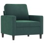 Sillón de terciopelo verde oscuro 60 cm by , Sofas - Ref: Foro24-359181, Price: 172,65 €, Discount: %