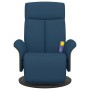 Sillón reclinable de masaje con reposapiés tela azul by , Armchairs - Ref: Foro24-356540, Price: 231,15 €, Discount: %