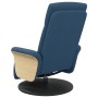 Sillón reclinable de masaje con reposapiés tela azul by , Armchairs - Ref: Foro24-356540, Price: 231,15 €, Discount: %