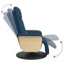 Sillón reclinable de masaje con reposapiés tela azul by , Armchairs - Ref: Foro24-356540, Price: 231,15 €, Discount: %