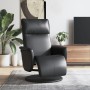 Sillón reclinable con reposapiés cuero sintético negro by , Armchairs - Ref: Foro24-356549, Price: 173,14 €, Discount: %