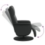 Sillón reclinable con reposapiés cuero sintético negro by , Armchairs - Ref: Foro24-356549, Price: 173,14 €, Discount: %