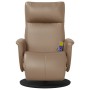 Sillón reclinable masaje reposapiés cuero sintético capuchino by , Armchairs - Ref: Foro24-356556, Price: 204,08 €, Discount: %
