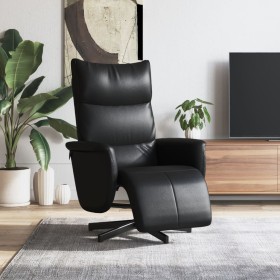 Sillón reclinable con reposapiés cuero sintético negro by , Armchairs - Ref: Foro24-356589, Price: 221,78 €, Discount: %