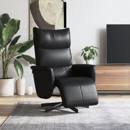 Sillón reclinable con reposapiés cuero sintético negro by , Armchairs - Ref: Foro24-356589, Price: 221,78 €, Discount: %