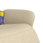 Sillón reclinable de masaje con reposapiés tela color crema by , Armchairs - Ref: Foro24-356619, Price: 227,09 €, Discount: %