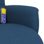 Sillón reclinable de masaje con reposapiés tela azul de , Sillones - Ref: Foro24-356580, Precio: 186,98 €, Descuento: %