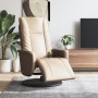 Sillón reclinable masaje reposapiés cuero sintético capuchino by , Armchairs - Ref: Foro24-356516, Price: 237,27 €, Discount: %